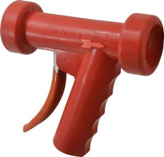 SuperKlean - Insulated, Stainless Steel Pistol Grip Spray Nozzle for 1/2" Pipe - Red, 1/2 NPT - Exact Tool & Supply