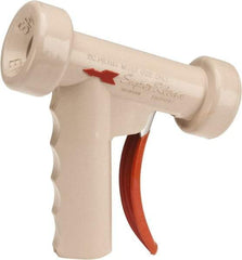 SuperKlean - Insulated, Stainless Steel Pistol Grip Spray Nozzle for 1/2" Pipe - White, 1/2 NPT - Exact Tool & Supply