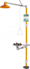 PRO-SAFE - 1-1/4" Inlet, 20 GPM shower Flow, Drench shower, Eye & Face Wash Station - Exact Tool & Supply