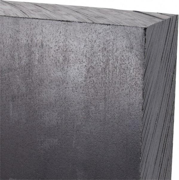 Made in USA - 1-1/2" Thick x 24" Wide x 2' Long, Polyethylene (UHMW) Sheet - Black, Antistatic Grade - Exact Tool & Supply