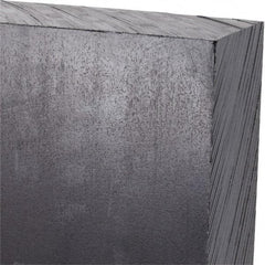 Made in USA - 1-1/2" Thick x 24" Wide x 2' Long, Polyethylene (UHMW) Sheet - Black, Antistatic Grade - Exact Tool & Supply