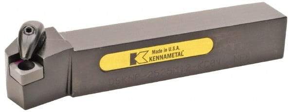 Kennametal - DSKN, Left Hand Cut, 15° Lead Angle, 25mm Shank Height x 25mm Shank Width, Negative Rake Indexable Turning Toolholder - 150mm OAL, SN..1204.. Insert Compatibility, Series Kenclamp - Exact Tool & Supply