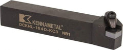 Kennametal - DCKN, Left Hand Cut, 15° Lead Angle, 1" Shank Height x 1" Shank Width, Negative Rake Indexable Turning Toolholder - 6" OAL, CN..42. Insert Compatibility, Series Kenclamp - Exact Tool & Supply