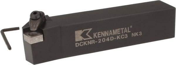 Kennametal - DCKN, Right Hand Cut, 15° Lead Angle, 1-1/4" Shank Height x 1-1/4" Shank Width, Negative Rake Indexable Turning Toolholder - 6" OAL, CN..42. Insert Compatibility, Series Kenclamp - Exact Tool & Supply