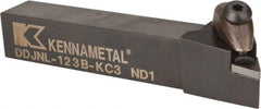 Kennametal - DDJN, Left Hand Cut, 3° Lead Angle, 3/4" Shank Height x 3/4" Shank Width, Negative Rake Indexable Turning Toolholder - 4-1/2" OAL, DN..33. Insert Compatibility, Series Kenclamp - Exact Tool & Supply