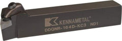 Kennametal - DDQN, Right Hand Cut, 27.5° Lead Angle, 1" Shank Height x 1" Shank Width, Negative Rake Indexable Turning Toolholder - 6" OAL, DN..43. Insert Compatibility, Series Kenclamp - Exact Tool & Supply