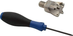 Seco - 1-1/2" Cut Diam, 0.06" Max Depth, M16 Modular Connection Indexable High-Feed End Mill - Screw Holding Method, 218.19-125 Insert, R217.21 Toolholder, Through Coolant - Exact Tool & Supply