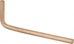 Ampco - 1/8" Hex, Long Arm, Nonsparking Hex Key - 2-7/16" OAL, Inch System of Measurement - Exact Tool & Supply