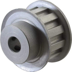Power Drive - 11 Tooth, 3/8" Inside x 1.283" Outside Diam, Hub & Flange Timing Belt Pulley - 1/2" Belt Width, 1.313" Pitch Diam, 0.719" Face Width, Aluminum - Exact Tool & Supply