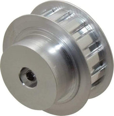 Power Drive - 14 Tooth, 3/8" Inside x 1.641" Outside Diam, Hub & Flange Timing Belt Pulley - 1/2" Belt Width, 1.671" Pitch Diam, 0.719" Face Width, Aluminum - Exact Tool & Supply