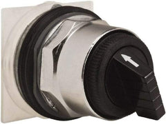 Schneider Electric - 30mm Mount Hole, 4 Position, Knob and Pushbutton Operated, Selector Switch Only - Black, Maintained (MA), without Contact Blocks, Weatherproof and Dust and Oil Resistant - Exact Tool & Supply