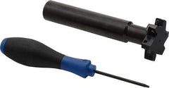 Seco - Shank Connection, 1/2" Cutting Width, 0.59" Depth of Cut, 2" Cutter Diam, 3 Tooth Indexable Slotting Cutter - 1" Shank Diam, R335.18 Toolholder, LNK.. 08.. Insert, Right Hand Cutting Direction - Exact Tool & Supply