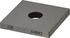 Value Collection - 0.126" Square Steel Gage Block - Accuracy Grade 0, Includes NIST Traceability Certification - Exact Tool & Supply