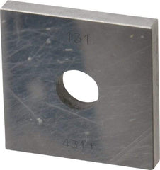 Value Collection - 0.131" Square Steel Gage Block - Accuracy Grade 0, Includes NIST Traceability Certification - Exact Tool & Supply