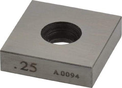 Value Collection - 0.25" Square Steel Gage Block - Accuracy Grade 0, Includes NIST Traceability Certification - Exact Tool & Supply