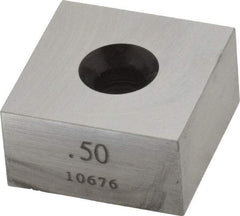 Value Collection - 0.5" Square Steel Gage Block - Accuracy Grade 0, Includes NIST Traceability Certification - Exact Tool & Supply