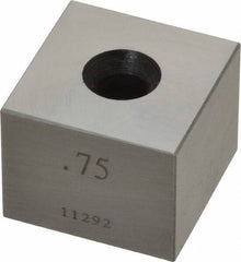 Value Collection - 0.75" Square Steel Gage Block - Accuracy Grade 0, Includes NIST Traceability Certification - Exact Tool & Supply