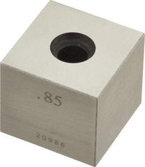 Value Collection - 0.85" Square Steel Gage Block - Accuracy Grade 0, Includes NIST Traceability Certification - Exact Tool & Supply