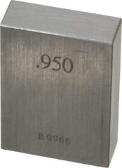 Value Collection - 0.95" Square Steel Gage Block - Accuracy Grade 0, Includes NIST Traceability Certification - Exact Tool & Supply
