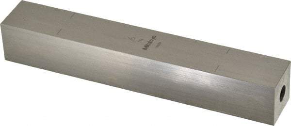 Mitutoyo - 6" Square Steel Gage Block - Accuracy Grade 0, Includes Certificate of Inspection - Exact Tool & Supply