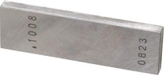 Value Collection - 0.1008" Rectangular Steel Gage Block - Accuracy Grade 0, Includes NIST Traceability Certification - Exact Tool & Supply