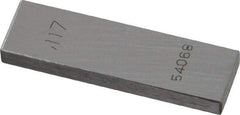 Value Collection - 0.117" Rectangular Steel Gage Block - Accuracy Grade 0, Includes NIST Traceability Certification - Exact Tool & Supply