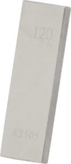 Value Collection - 0.12" Rectangular Steel Gage Block - Accuracy Grade 0, Includes NIST Traceability Certification - Exact Tool & Supply