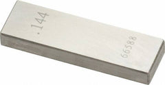 Value Collection - 0.144" Rectangular Steel Gage Block - Accuracy Grade 0, Includes NIST Traceability Certification - Exact Tool & Supply