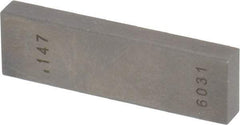 Value Collection - 0.147" Rectangular Steel Gage Block - Accuracy Grade 0, Includes NIST Traceability Certification - Exact Tool & Supply