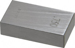 Value Collection - 0.75" Rectangular Steel Gage Block - Accuracy Grade 0, Includes NIST Traceability Certification - Exact Tool & Supply