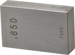 Value Collection - 0.85" Rectangular Steel Gage Block - Accuracy Grade 0, Includes NIST Traceability Certification - Exact Tool & Supply