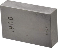 Value Collection - 0.9" Rectangular Steel Gage Block - Accuracy Grade 0, Includes NIST Traceability Certification - Exact Tool & Supply