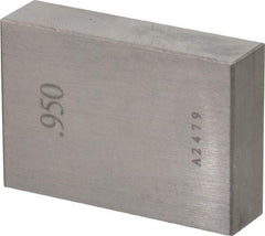 Value Collection - 0.95" Rectangular Steel Gage Block - Accuracy Grade 0, Includes NIST Traceability Certification - Exact Tool & Supply