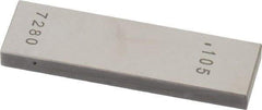 Value Collection - 0.105" Rectangular Steel Gage Block - Accuracy Grade AS-1, Includes NIST Traceability Certification - Exact Tool & Supply