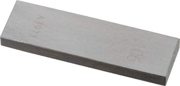 Value Collection - 0.106" Rectangular Steel Gage Block - Accuracy Grade AS-1, Includes NIST Traceability Certification - Exact Tool & Supply
