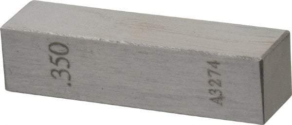 Value Collection - 0.35" Rectangular Steel Gage Block - Accuracy Grade AS-1, Includes NIST Traceability Certification - Exact Tool & Supply