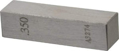 Value Collection - 0.35" Rectangular Steel Gage Block - Accuracy Grade AS-1, Includes NIST Traceability Certification - Exact Tool & Supply