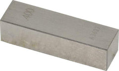 Value Collection - 0.4" Rectangular Steel Gage Block - Accuracy Grade AS-1, Includes NIST Traceability Certification - Exact Tool & Supply