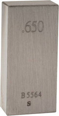 Value Collection - 0.65" Rectangular Steel Gage Block - Accuracy Grade AS-1, Includes NIST Traceability Certification - Exact Tool & Supply