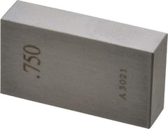 Value Collection - 0.75" Rectangular Steel Gage Block - Accuracy Grade AS-1, Includes NIST Traceability Certification - Exact Tool & Supply