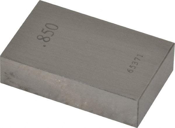 Value Collection - 0.85" Rectangular Steel Gage Block - Accuracy Grade AS-1, Includes NIST Traceability Certification - Exact Tool & Supply