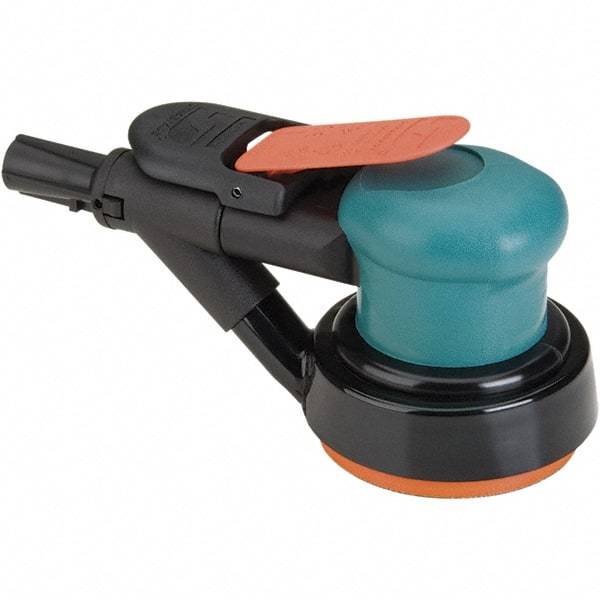 Dynabrade - 12,000 OPM, 14 CFM Air Consumption, Palm Air Orbital Sander - Round Pad, 1/4 NPT Inlet - Exact Tool & Supply