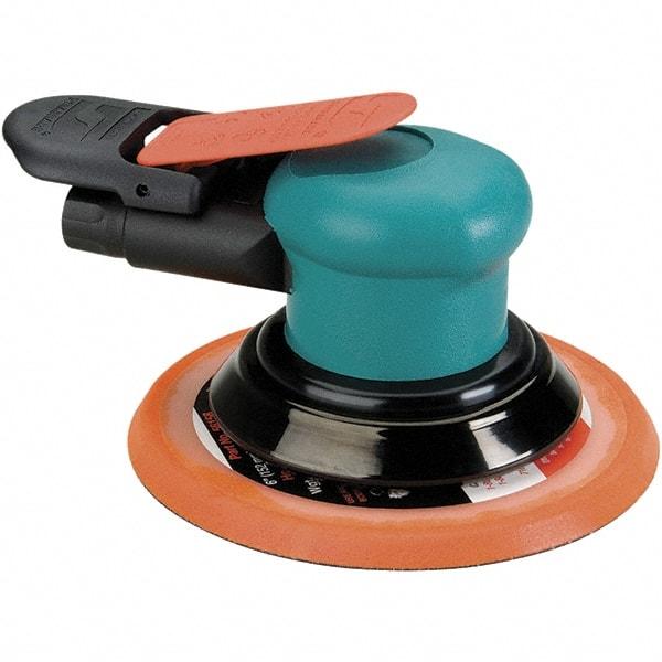 Dynabrade - 12,000 OPM, 14 CFM Air Consumption, Palm Air Orbital Sander - Round Pad, 1/4 NPT Inlet - Exact Tool & Supply