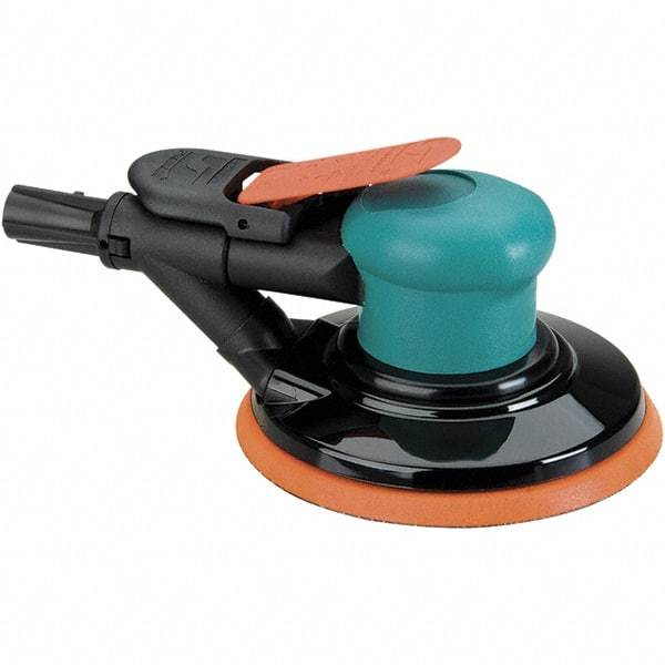 Dynabrade - 12,000 OPM, 14 CFM Air Consumption, Palm Air Orbital Sander - Round Pad, 1/4 NPT Inlet - Exact Tool & Supply