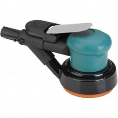 Dynabrade - 12,000 OPM, 14 CFM Air Consumption, Palm Air Orbital Sander - Round Pad, 1/4 NPT Inlet - Exact Tool & Supply