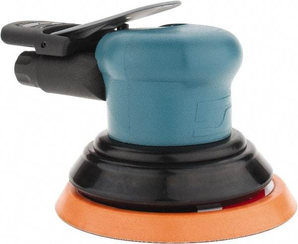 Dynabrade - 12,000 OPM, 14 CFM Air Consumption, Palm Air Orbital Sander - Round Pad, 1/4 NPT Inlet - Exact Tool & Supply