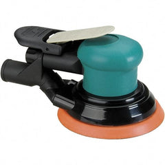Dynabrade - 12,000 OPM, 14 CFM Air Consumption, Palm Air Orbital Sander - Round Pad, 1/4 NPT Inlet - Exact Tool & Supply
