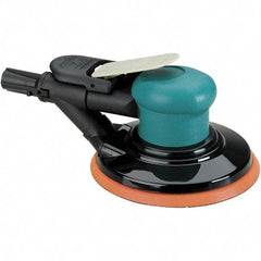 Dynabrade - 12,000 OPM, 14 CFM Air Consumption, Palm Air Orbital Sander - Round Pad, 1/4 NPT Inlet - Exact Tool & Supply