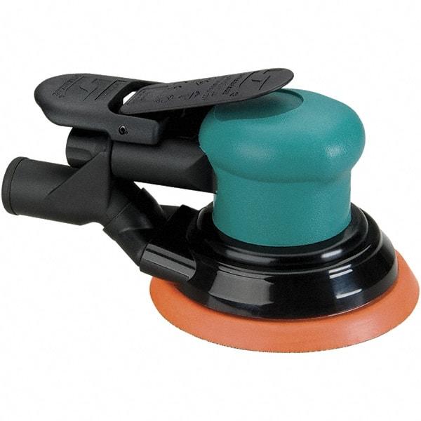 Dynabrade - 12,000 OPM, 14 CFM Air Consumption, Palm Air Orbital Sander - Round Pad, 1/4 NPT Inlet - Exact Tool & Supply