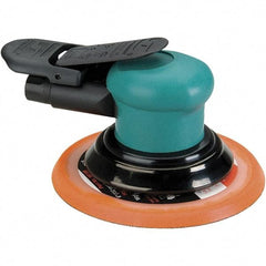 Dynabrade - 12,000 OPM, 14 CFM Air Consumption, Palm Air Orbital Sander - Round Pad, 1/4 NPT Inlet - Exact Tool & Supply